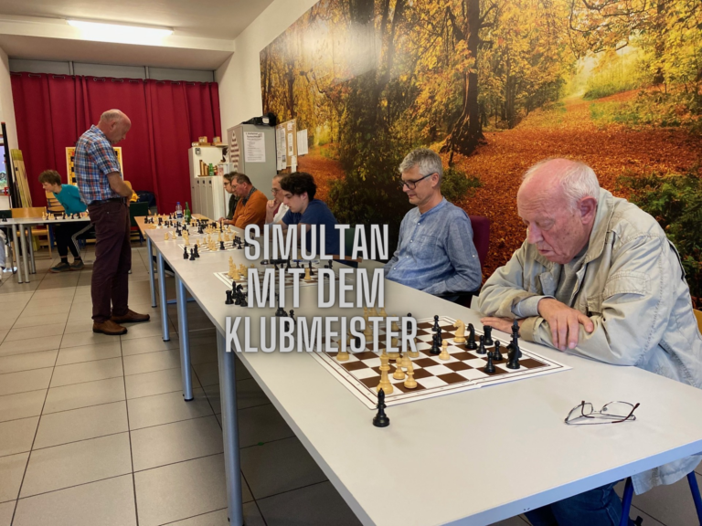 Simultanschach mit Vereinsmeister Martin Buchner